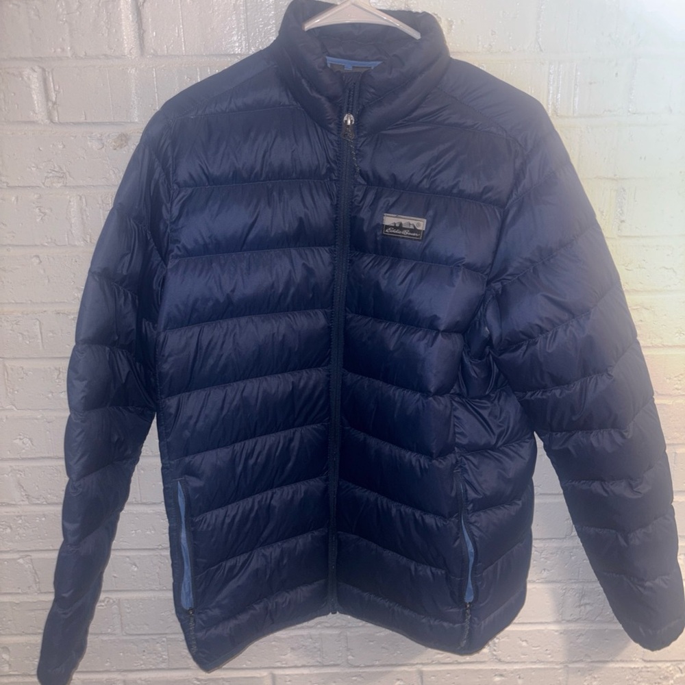 Eddie Bauer Men's Dark Navy Quilted Puffer Jacket